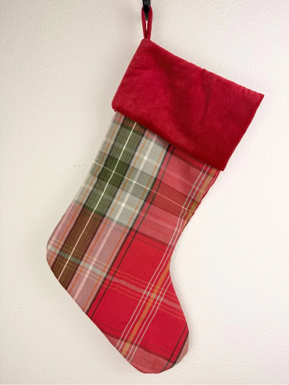 Pottery Barn Plaid Christmas Stocking